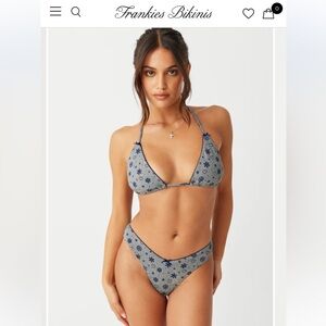 Tia Waffle Triangle Bikini Set in Apres Ski by Frankies Bikinis